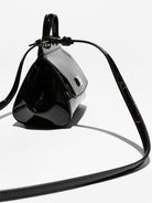 Borsa Sicily mini a spalla per bambina Dolce & Gabbana Kids nero lucida con manico - Rubino Kids