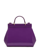 Borsa Sicily mini a spalla per bambina Dolce & Gabbana Kids viola lucida con manico - Rubino Kids