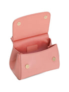 Borsa Sicily mini per bambina Dolce & Gabbana Kids rosa con finitura lucida - Rubino Kids