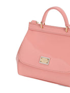 Borsa Sicily mini per bambina Dolce & Gabbana Kids rosa con finitura lucida - Rubino Kids