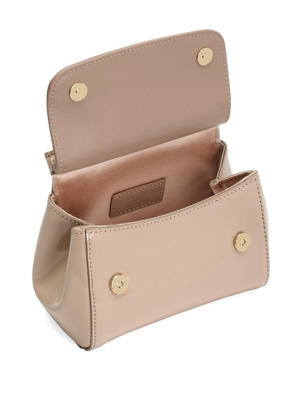 Borsa Sicily per bambina Dolce & Gabbana Kids beige in pelle - Rubino Kids