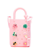 Borsa tote per bambina Billieblush rosa con dettagli applicati - Rubino Kids