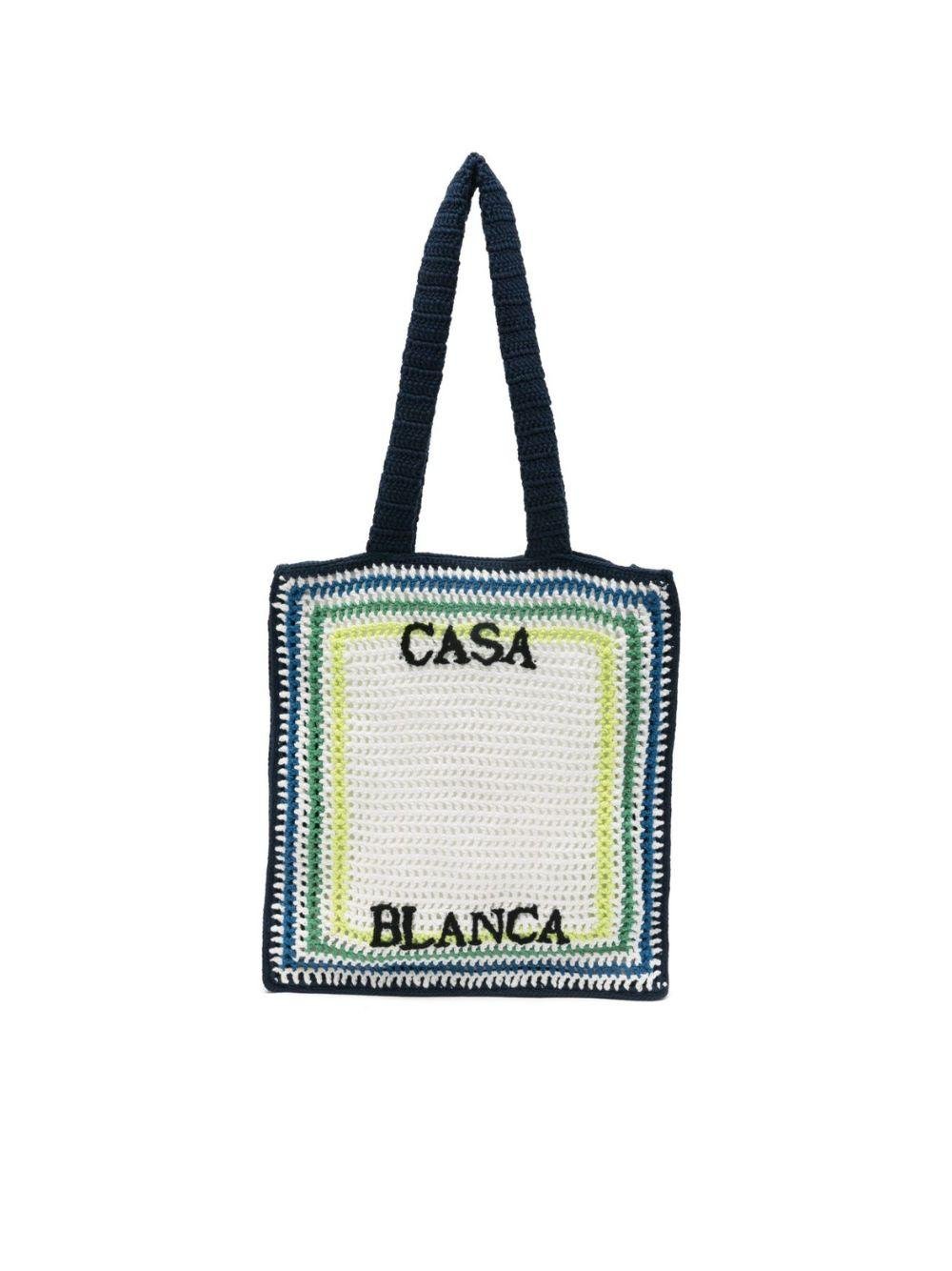 Borsa tote per bambina Casablanca Kids multicolor con ricamo logo - Rubino Kids