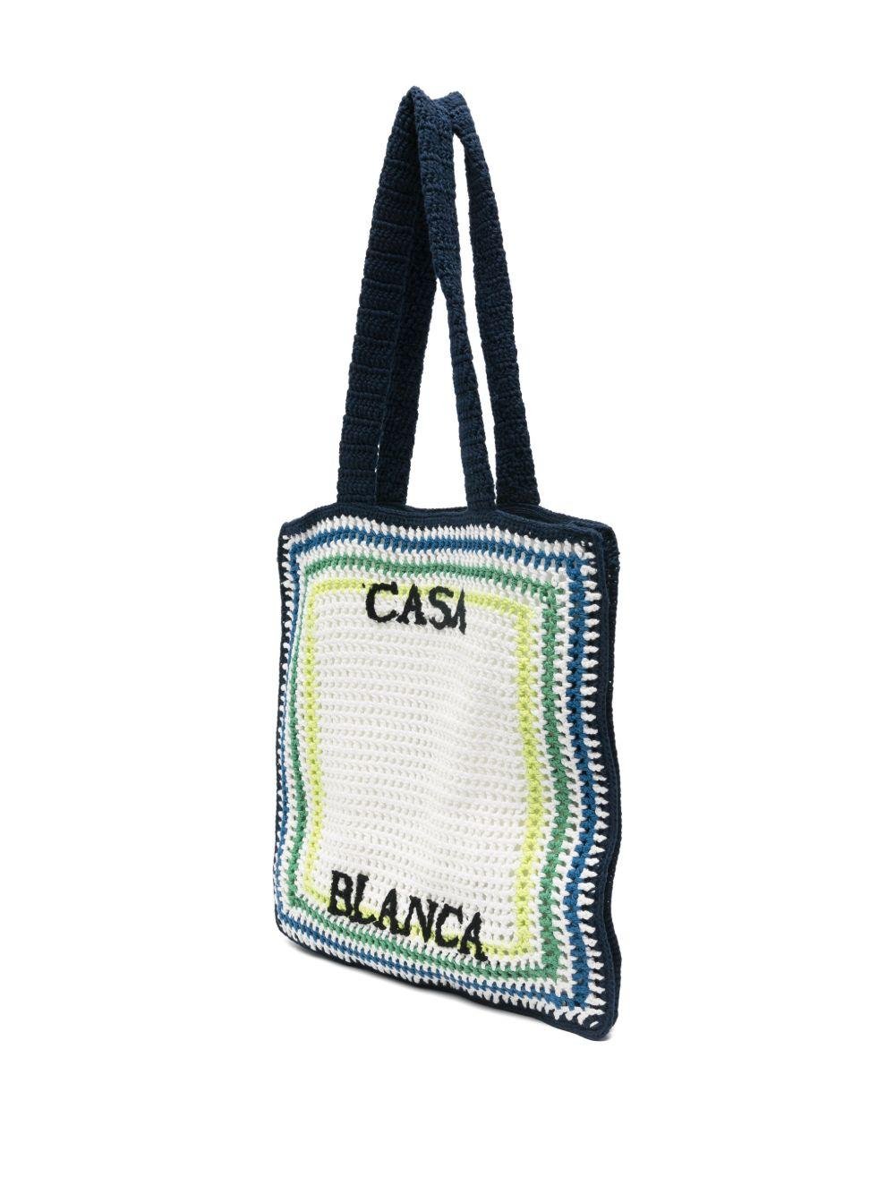 Borsa tote per bambina Casablanca Kids multicolor con ricamo logo - Rubino Kids