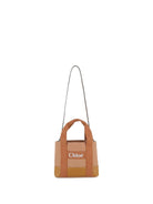 Borsa tote per bambina Chloé Kids beige in tela con logo 2020 - Rubino Kids