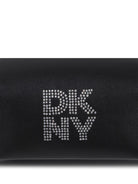 Borsa tote per bambina DKNY Kids nera con logo con strass - Rubino Kids