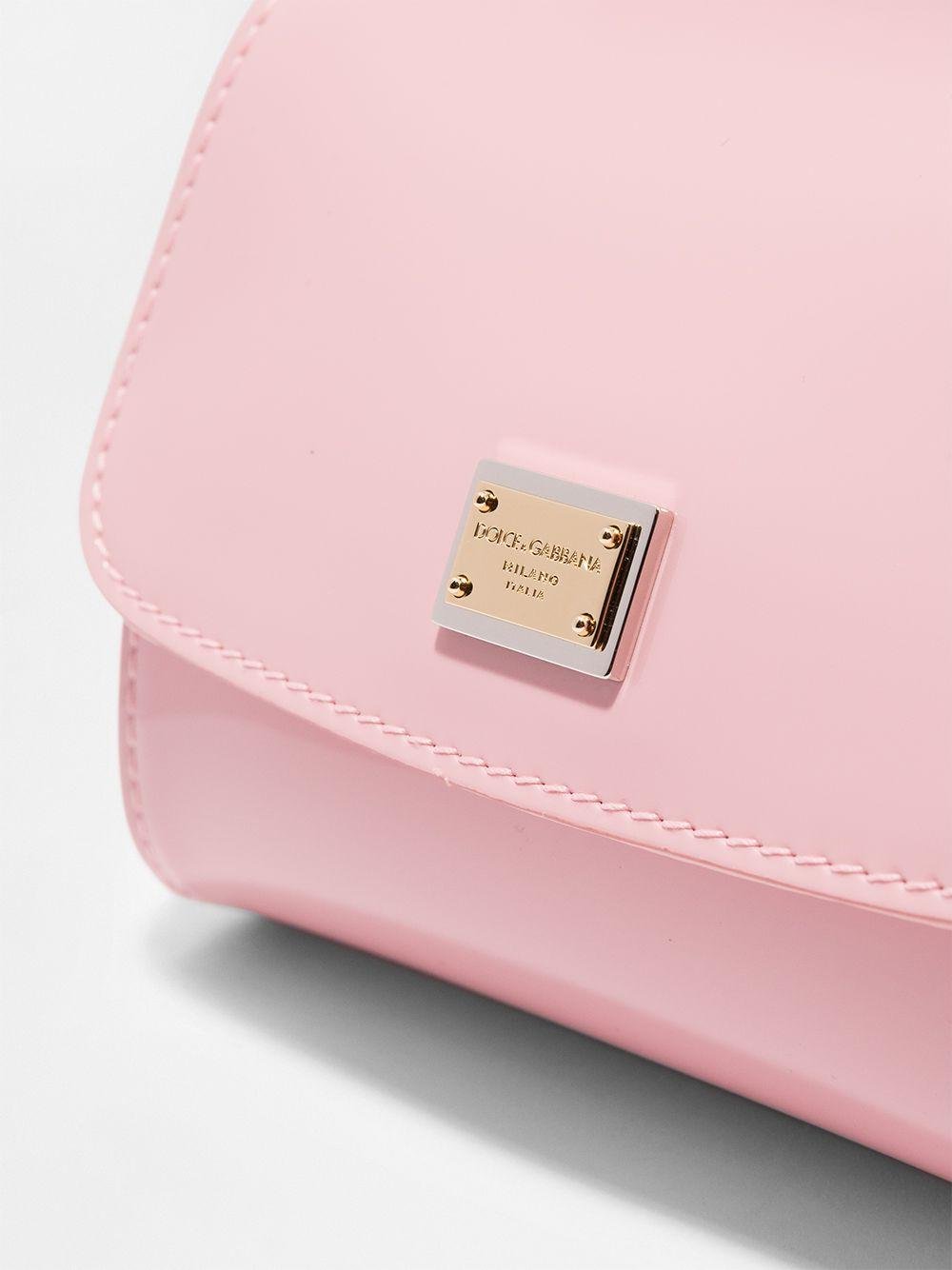 Borsa tote per bambina Dolce & Gabbana Kids Sicily mini rosa lucida - Rubino Kids