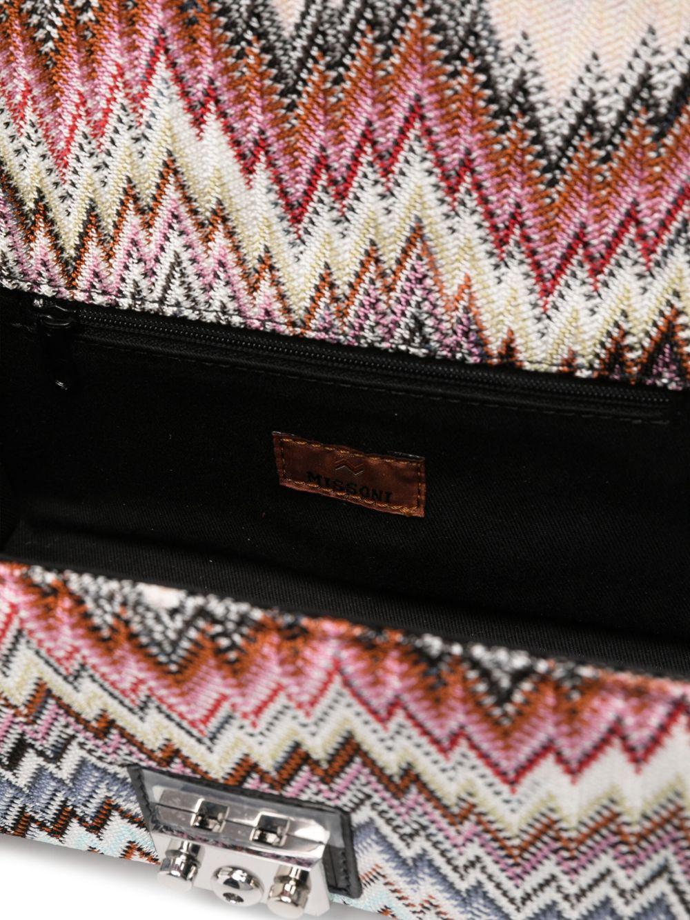 Borsa tote per bambina Missoni Kids nero con motivo zigzag - Rubino Kids