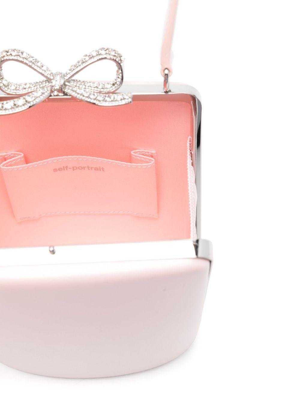 Borsa tote per bambina Self - Portrait rosa con fiocco - Rubino Kids