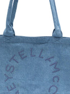 Borsa tote per bambina Stella McCartney Kids denim con logo sul davanti - Rubino Kids