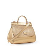 Borsa tote Sicily mini per bambina Dolce & Gabbana Kids color oro metallizzata - Rubino Kids