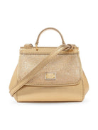 Borsa tote Sicily mini per bambina Dolce & Gabbana Kids color oro metallizzata - Rubino Kids