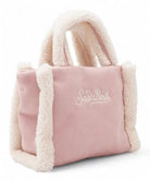 Borsa Vanity Mini per bambina MC2 Saint Barth Kids rosa con dettaglio shearling - Rubino Kids