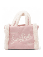Borsa Vanity Mini per bambina MC2 Saint Barth Kids rosa con dettaglio shearling - Rubino Kids