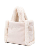 Borsa Vanity per bambina MC2 Saint Barth Kids beige con rivestimento in shearling - Rubino Kids