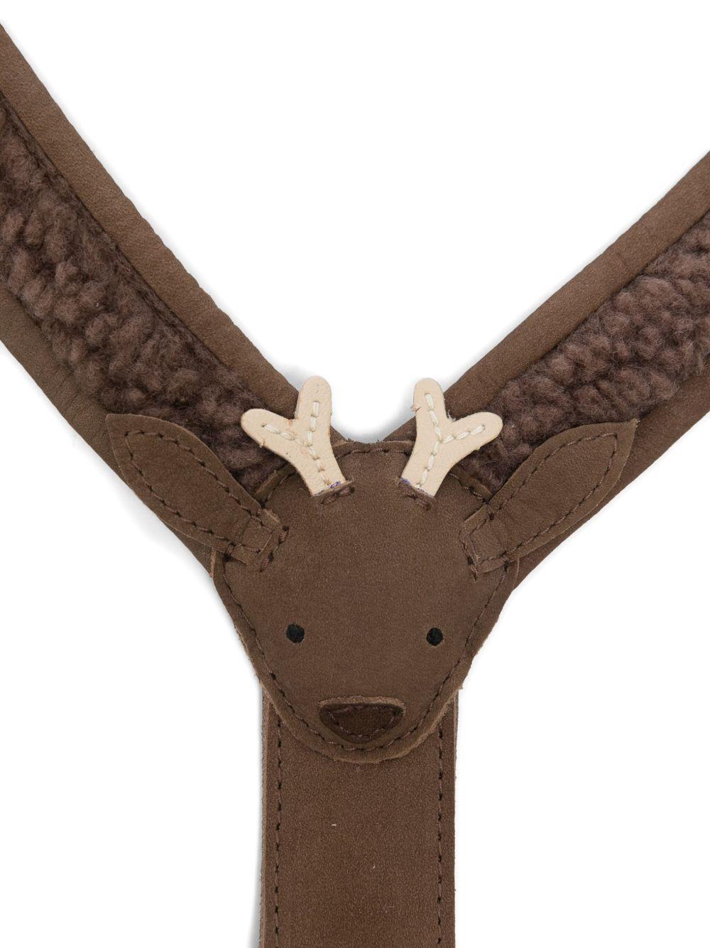 Bretelle per bambino Donsje marroni con cinturini regolabili - Rubino Kids