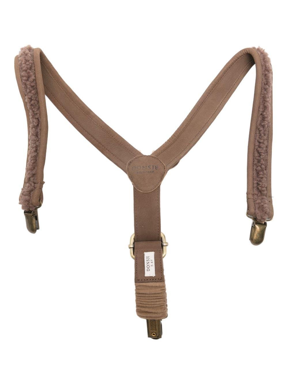 Bretelle per bambino Donsje marroni con cinturini regolabili - Rubino Kids