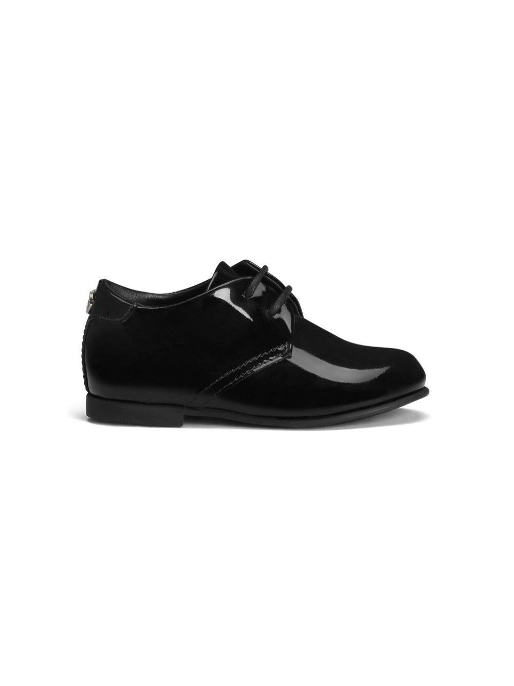 Brogues verniciate per bambino Dolce & Gabbana Kids nero con finitura lucida - Rubino Kids