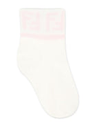 Calzini per neonata Fendi Kids multicolore con logo ricamato (5 paia) - Rubino Kids