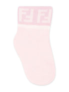 Calzini per neonata Fendi Kids multicolore con logo ricamato (5 paia) - Rubino Kids