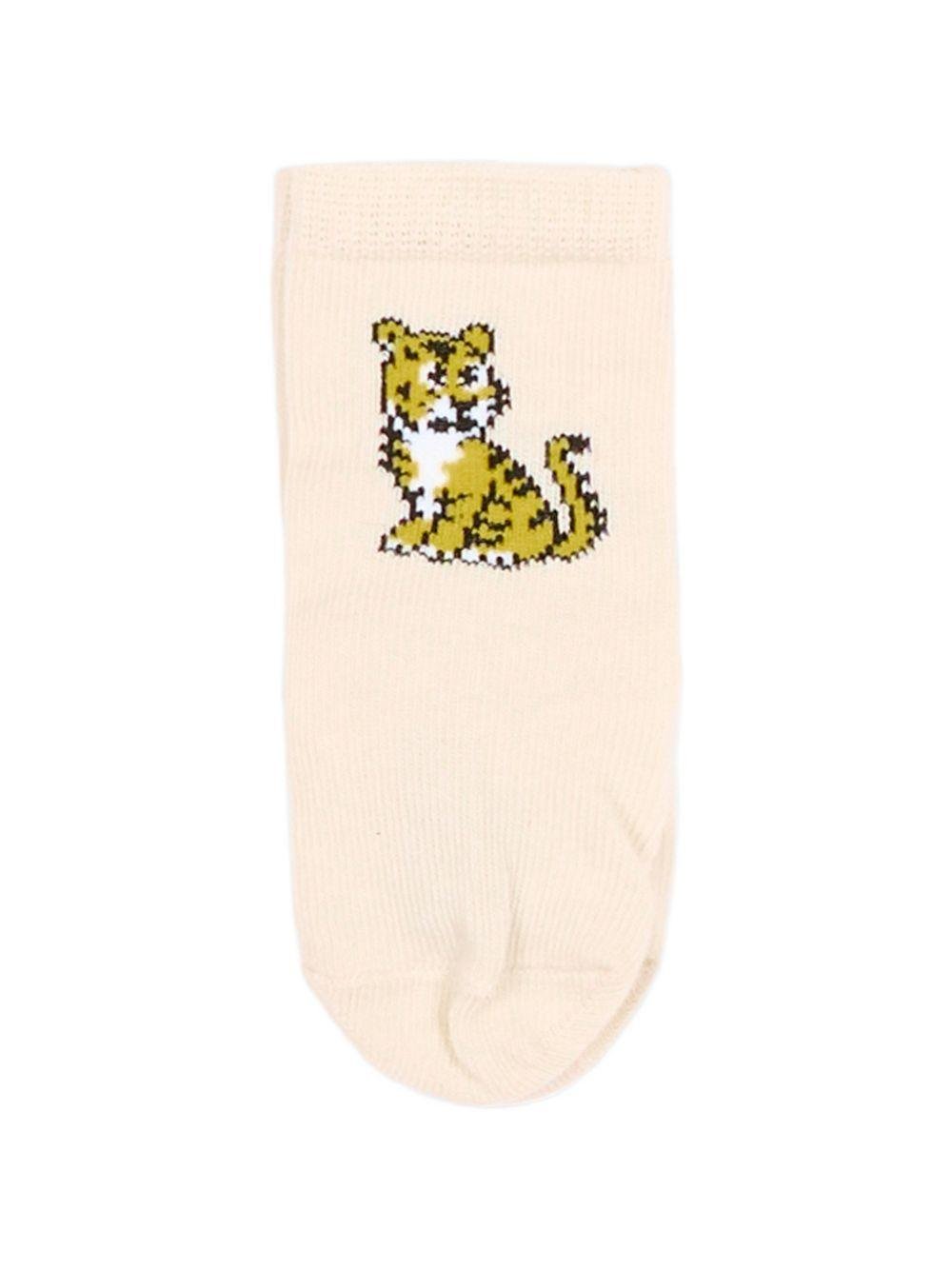 Calzini per neonata Kenzo Kids rosa con stampa tigre (2 pezzi) - Rubino Kids
