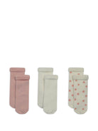 Calzini per neonata Petit Bateau rosa con orli a coste (3 pezzi) - Rubino Kids