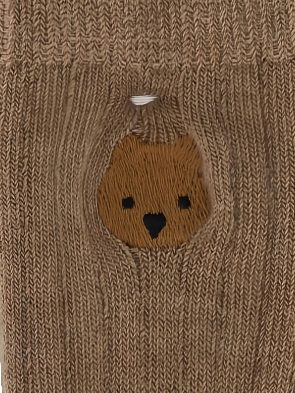 Calzini per neonati Donsje Bell marrone con applicazione - Rubino Kids