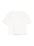 Camicetta per neonata Bonpoint bianco con colletto in pizzo - Rubino Kids