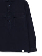 Camicia a maniche lunghe per bambino Paolo Pecora Kids blu con orlo dritto - Rubino Kids