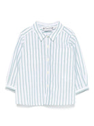 Camicia a righe per neonato Bonpoint bianco con colletto classico - Rubino Kids