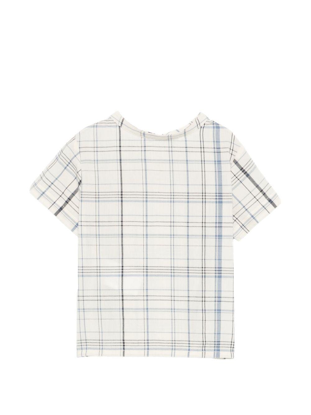 Camicia Cesari per neonato Bonpoint bianco con motivo a quadri - Rubino Kids