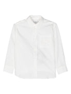 Camicia con logo ricamato per bambino ETRO KIDS bianco con orlo curvo - Rubino Kids