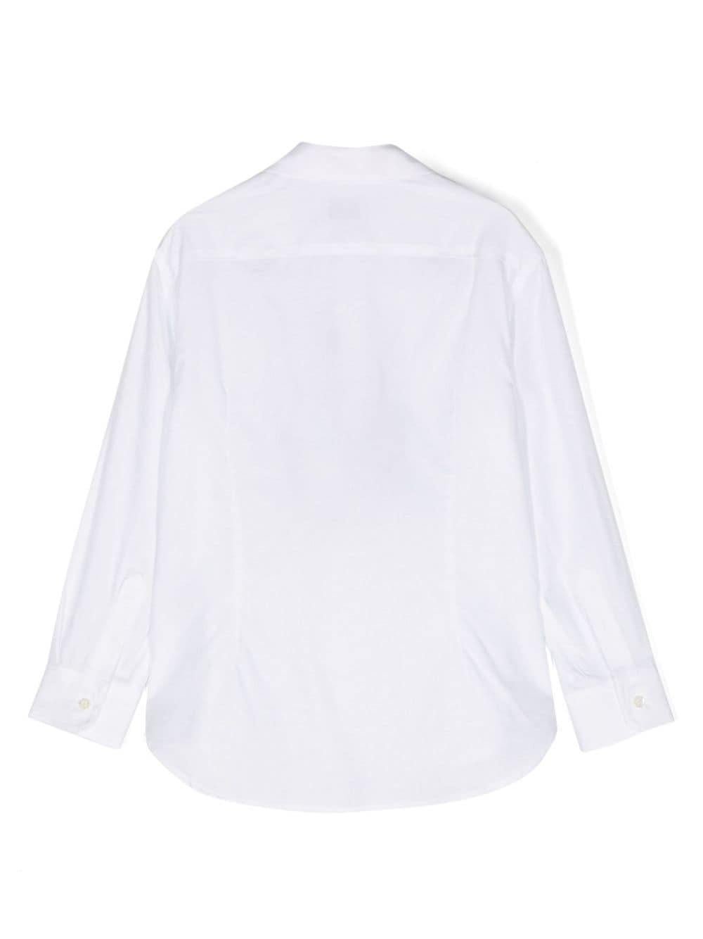 Camicia con ricamo Pegaso per bambina ETRO KIDS bianco con logo sul petto - Rubino Kids