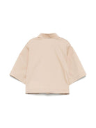 Camicia con ricamo per bambina MSGM Kids rosa con colletto a punta - Rubino Kids