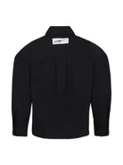 Camicia con ruches per bambina MSGM Kids nero con colletto classico - Rubino Kids