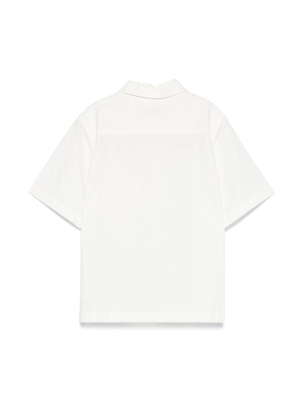 Camicia con stampa per bambino C.P. Company Kids bianco con colletto a punta - Rubino Kids