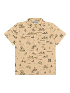 Camicia con stampa per bambino Moschino Kids beige con colletto classico - Rubino Kids