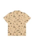 Camicia con stampa per bambino Moschino Kids beige con colletto classico - Rubino Kids