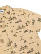 Camicia con stampa per bambino Moschino Kids beige con colletto classico - Rubino Kids