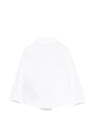 Camicia da neonato Balmain Kids bianca con logo ricamato - Rubino Kids