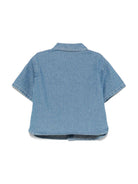 Camicia denim per neonato Moschino Kids indaco con chiusura con bottoni - Rubino Kids