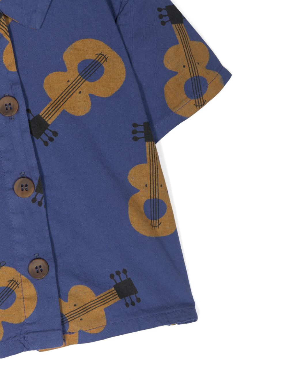 Camicia in cotone con stampa chitarra - Rubino Kids