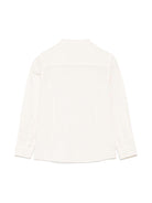 Camicia in lino per bambino Paolo Pecora Kids beige con logo ricamato - Rubino Kids