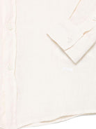Camicia in lino per bambino Paolo Pecora Kids beige con logo ricamato - Rubino Kids
