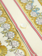 Camicia in seta per bambino Versace Kids beige con stampa grafica all - over - Rubino Kids