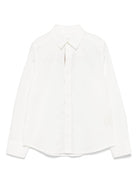 Camicia junior in popeline per bambino Fendi Kids bianco con colletto classico - Rubino Kids