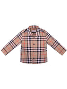 Camicia neonato Burberry Kids beige a quadri - Rubino Kids