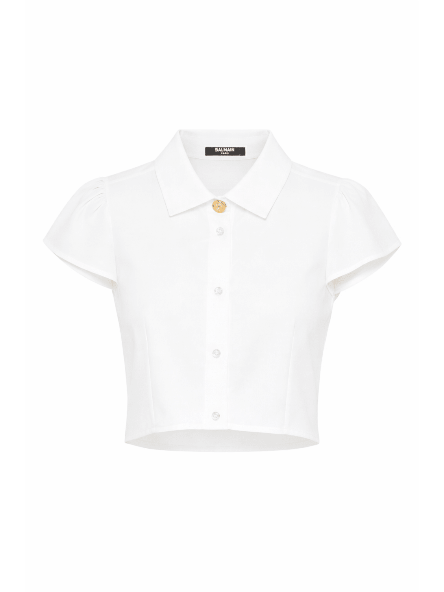 Camicia per bambina Balmain Kids bianca con colletto classico - Rubino Kids