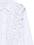 Camicia per bambina Balmain Kids bianca con colletto classico - Rubino Kids