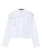 Camicia per bambina Balmain Kids bianca con colletto classico - Rubino Kids